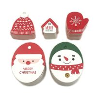 50pcs Christmas Gift Tags X-mas red and green tag / Christmas tree decoration pendant / Tag / Bookmark tag / Garment Tags Labels