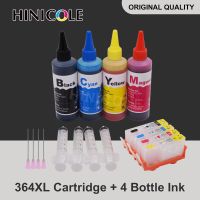 Hinicole ตลับหมึกรีฟิล364 Xl สำหรับ Hp B110e B111a B109a B109d B109f B109n B209c B209a สำหรับ Hp สีย้อมหมึก400Ml