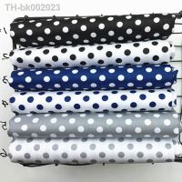 ► 160CMx50CM cotton fabric black navy blue gray polka dot fabric for DIY bedding handwork tablecloth quilting patchwork craft