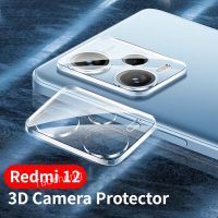 กล้อง3D ปกป้องหน้าจอสำหรับ Redmi 12 Redmi12 4G 2023คลุมทั้งหมดชัดเจนแบบ HD กล้องมองหลังเลนส์นิรภัยฟิล์มป้องกันกระจก