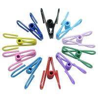 5/10Pcs Colored Metal Clips PVC-Coated Steel Clip Pins Clothes Clamps Hanger Photo Hinge Clips For Food Bag Office Home Decor