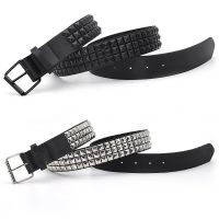 hyfvbujh✲  Rivet Men Womens Studded Punk With Buckle Waistband