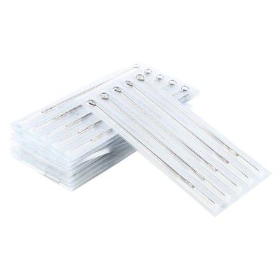 50 Pcs Disposable Stainless Steel Sterile Tattoo Needles Supplies Artists 3RL