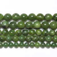 Natural AA quality Canada Green Jade Stone Round Loose Beads 6 8 10 12MM Pick Size For Jewelry Making