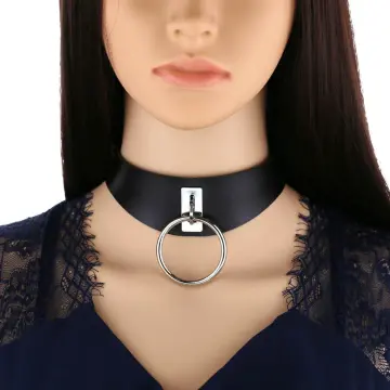 Spike Punk Choker Collar Girl Goth Pentagram Necklace Emo Neck Strap  Accessories