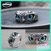 TANTUANG ปีศาจ Retro Animal Style Jewelry Statement Ring Owl Eye Open Adjustable Vintage Ring