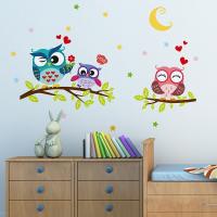 NEW Cartoon Owl Tree Vinyl Wall Stickers For Kids Rooms Boys Girl Home Decor Sofa Living Wall Decals Child Sticker Wallpaper Stickers