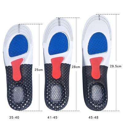 ：“{—— Sport Running Silicone Gel Insoles For Feet Man Women For Shoes Sole Orthopedic Pad Massaging Shock Absorption Arch Support