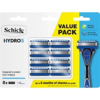 5ใบมีด Schick Hydro Razor 5 refill 8 pack Hydro 5 Hydro5 มีดโกนหนวด ใบมีดรีฟิล มีดโกนหนวดผู้ชาย