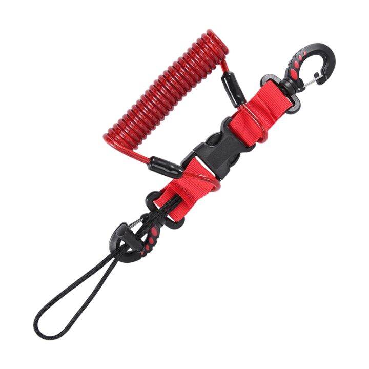 Scuba Diving Lanyard Coil Springs Camera Lanyard Spiral with Ring Dive