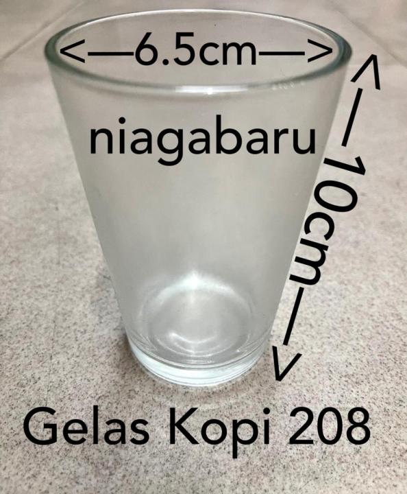 Gelas Kopi Gelas Jamu 208 6 Pcs Kaca Beling Polos Gelas Kaca Gelas Minum Lazada 8933