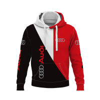 Audi Car Logo Pattern 3D Digital Printing Men S Trendy Fashion Hooded Children And Adults Pullover Sweater