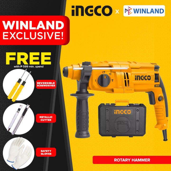 INGCO by Winland Rotary Drill Hammer SDS Plus Chuck System 650W RGH6528