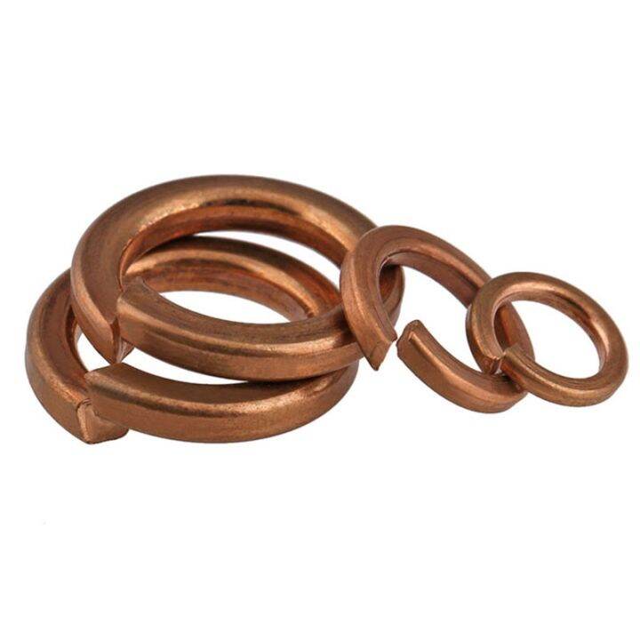 M3 M4 M5 M6 M8 M10 M12 Metric Solid Brass Split Lock Washers Spring