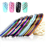 37colors Metallic Yarn Line Rolls Striping Tape Nail Stickers Decoration,500pcslot Mix Design DIY Nail Art Beauty Tools