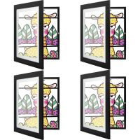 Children Art Frametory Projects Kids Gift Art Flip Frames Magnetic Front Opening Tempered Glass Storage Drawing Painting Picture