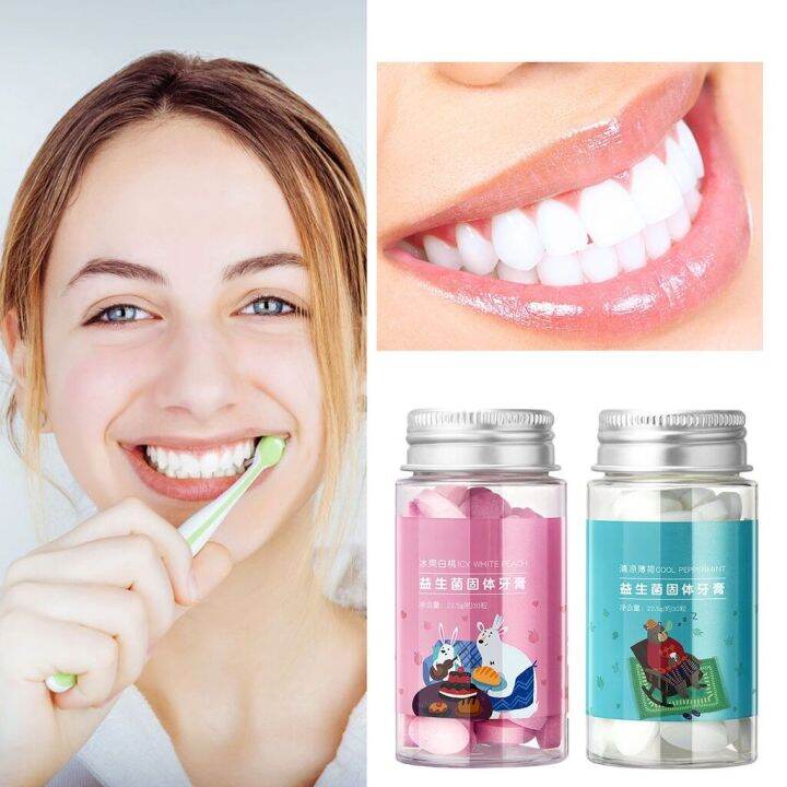 Probiotic Solid Toothpaste Granules Chewing Fruit Flavor Removing 