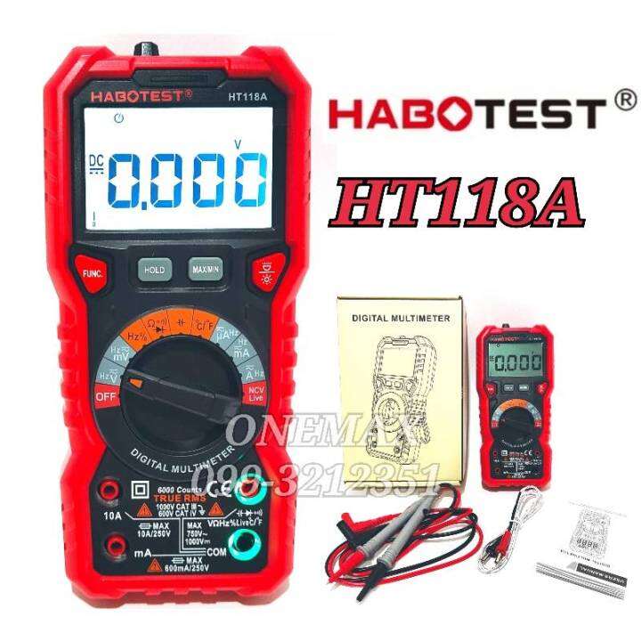 มัลติมิเตอร์ดิจิตอล-habotest-ht118a-digital-multimeter-มิเตอร์วัดไฟ-ดิจิตอลมัลติมิเตอร์-มิเตอรดิจิตอล-เครื่องมือวัดไฟ
