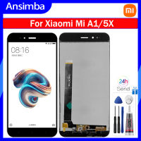 Ansimba ต้นฉบับสำหรับ Xiaomi Mi A1 (Mi 5X) ชิ้นส่วนจอสัมผัสแอลซีดีของเครื่องแปลงดิจิทัลสำหรับ Xiaomi Mi A1/5X MDG2อะไหล่ทดแทน LCD MDI2