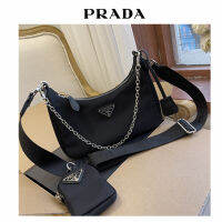 top●Hot Selling Style Dumplings Crossbody Bags Women Fashion Brand PRADAˉ Three In One Classic Style Handbags&amp;Small Purse Hobo Bag 10.2