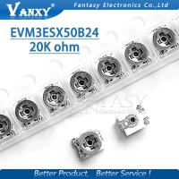 20pcs ตัดความต้านทาน 20 K OHM 3*3 EVM3ESX50B24 SMD ปรับความต้านทาน 3x3 ปรับ SMD Potentiometer ความต้านทาน