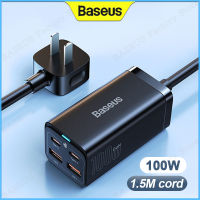 Baseus 100W GaN3 Pro ที่ชาร์จเดสก์ท็อป,ชาร์จเร็ว4.0 QC 3.0 PD USB-C Type C USB ชาร์จเร็วปลั๊ก CN สำหรับ MacBook Samsung iPhone แล็ปท็อป