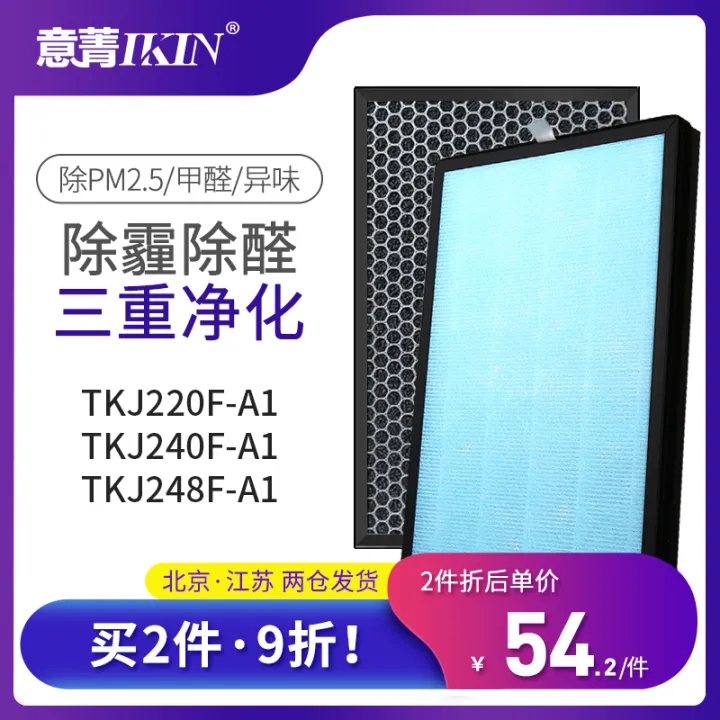 Adapted to TCL air purifier TKJ220FA1 TKJ240F TKJ248FA1 filter to
