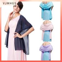 VJMHGS ชีฟองผ้าชีฟอง ผ้าพันคอชีฟอง สีทึบทึบ ครีมกันแดดป้องกันแสงแดด ชุดราตรีคลุมไหล่ แฟชั่นสำหรับผู้หญิง ผ้าคลุมไหล่ผ้าคลุมตัว การตกแต่งงานแต่งงาน