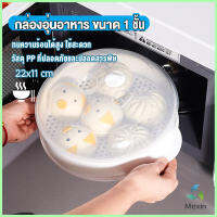 Mexin กล่องอุ่นอาหาร  ขนาด 1 ชั้น ที่นึ่งกับไมโครเวฟ