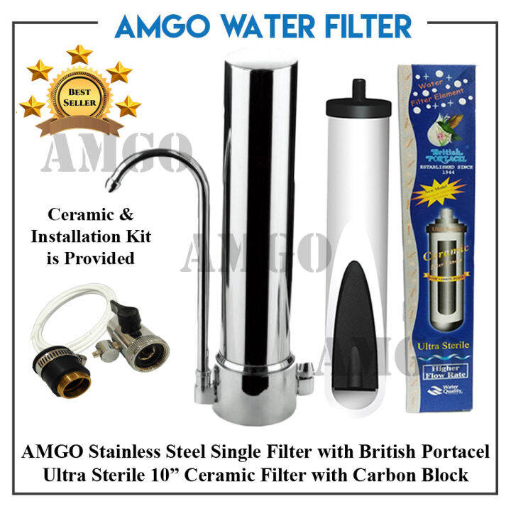AMGO Stainless Steel Household Single Stage Water Filter & Purifier