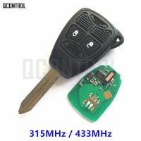 【☊HOT☊】 qiukekang81481 Kunci Remote Mobil Qcontrol สำหรับ Jeep Commander แผ่นรองเท้า Grand Cherokee Liberty Wrangler 315Mhz/433Mhz