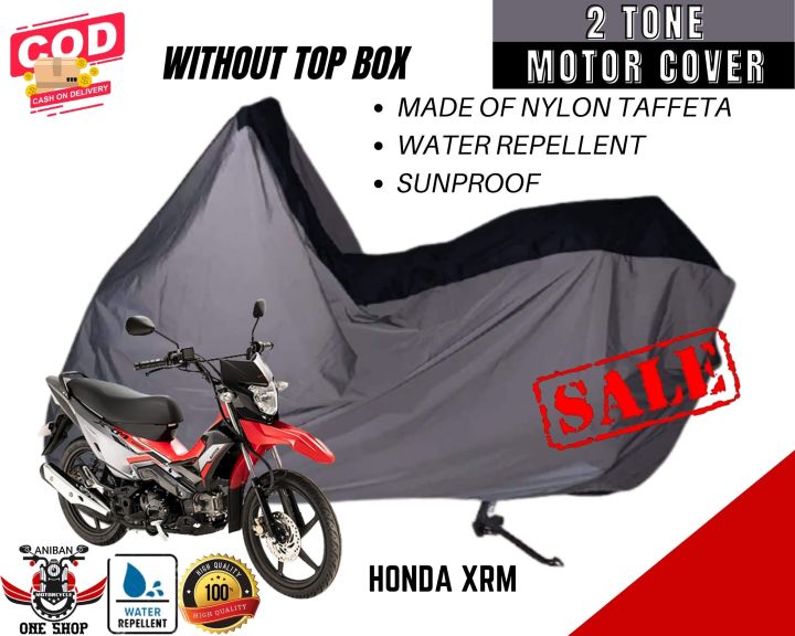 Motorcycle Cover for HONDA XRM - 2 Tone Without Top Box Waterproof ...
