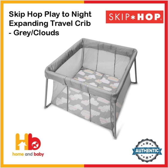 Skip Hop Play to Night Expanding Travel Crib Grey/Clouds Lazada
