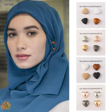 One Pair Muslim No Sang Hijab Magnets Scarf Brooches Pins