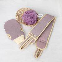 【cw】 Exfoliating Washcloth Gloves Cleaning Soft Hotel Shower Back Scrubber Set