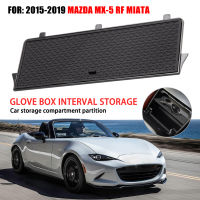 สำหรับมาสด้า MX-5 RF MIATA 2019รถคอนโซลกลางออแกไนเซอร์กล่องถุงมือจัดพลาสติก ABS กล่องถุงมืออุปกรณ์ตกแต่งภายในรถยนต์