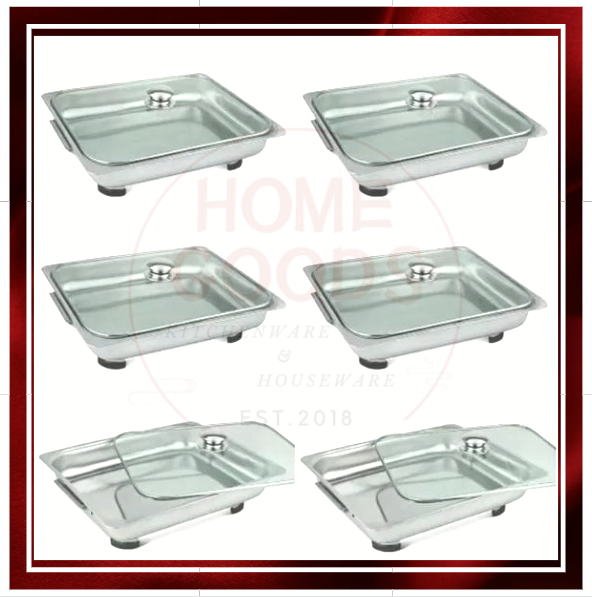 HOMEGOODS [6PCS] Unibest Stainless Steel Rectangular Food Warmer Oval