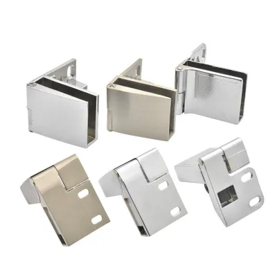 2pc Glass Door Hinge Zinc Alloy Glass Clamp Wine Cabinet display case Cupboard Sliding Door For 3-5mm thickne Hardware Fittings Door Hardware  Locks