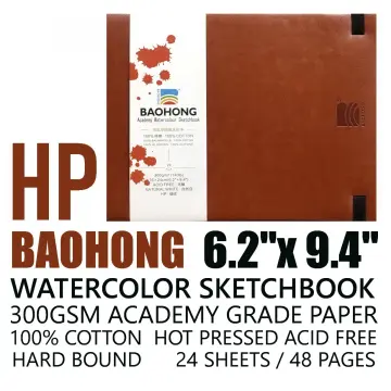 BAOHONG Watercolor Paper 300g Natural White 100% Cotton 14.6in*394in  (37cm*10m)
