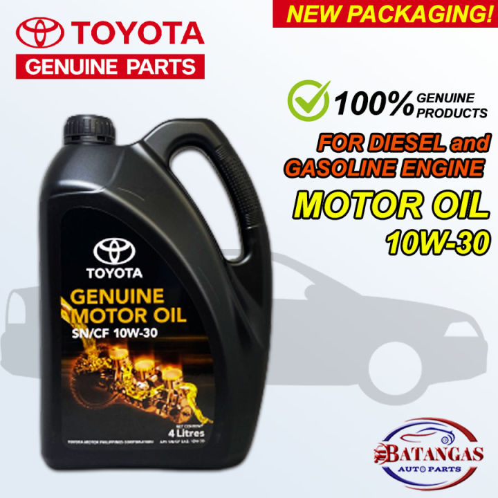 ORIGINAL TOYOTA MOTOR OIL SEMI-SYNTHETIC 10W-30 4Liters For Gasoline ...