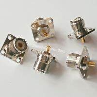 【DT】10Pcs Connector SO239 UHF Female Jack 4-Hole 25mm Flange Solder Panel Mount  hot