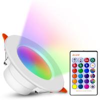 Remote Control RGB Led Spot Lights For Home 110V 220V Dimmable 10W 15W Downlight Led Ceiling Lamp RGBW RGBWW GU10 Led Spotlight  by Hs2023