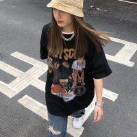 NEW 2022 Summer New Mens Short Sleeve T-shirt Fashion Korean Printed Round Neck Top 5/4