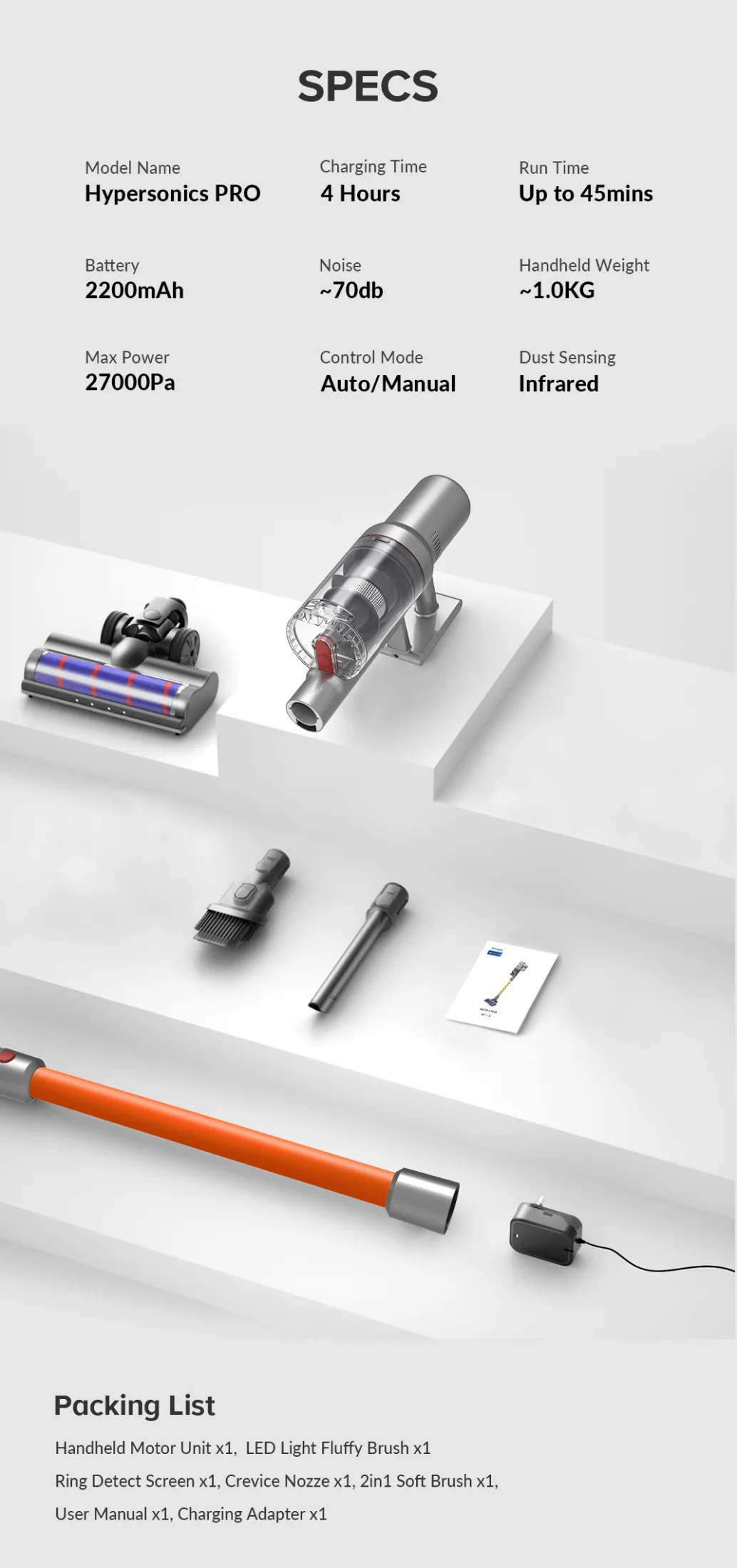 Airbot Hypersonics Pro Smart Cordless Vacuum Cleaner PrestoMall