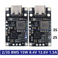 WSO4734 BMS 15W โมดูลเพิ่มการชาร์จไฟแบตเตอรี่ลิเธียม8.4V 12.6V 1.5A Type-C USB 2-3S ก้าวขึ้นแผลงที่แปลง2S/3S โมดูลชาร์จแบตเตอรี่อย่างรวดเร็วบอร์ดแบตเตอรี่ลิเธียม