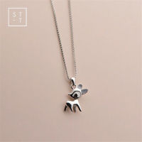 New Simple Sweet Animal Aura Deer 925 Sterling Silver Jewelry Girlfriend Christmas Gift Exquisite Pendant Necklaces H543