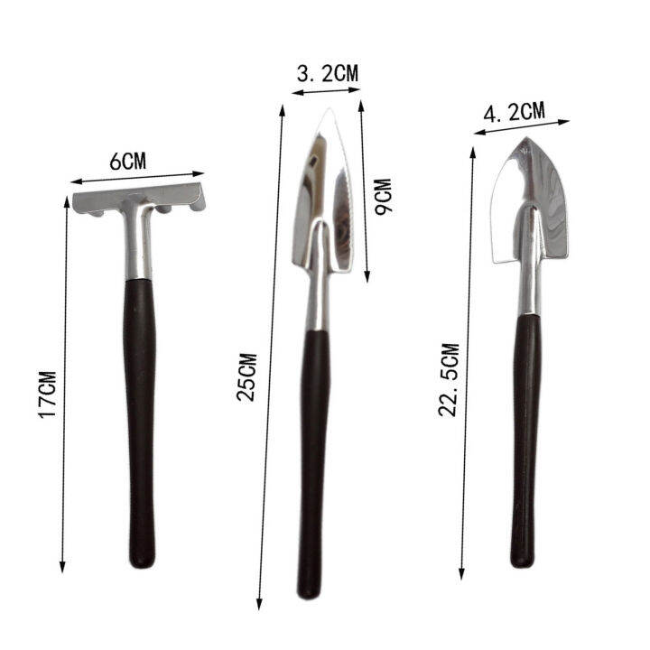 มีด้ามจับ-sekop-taman-พลั่วเหล็กแข็งแรงสูง-1ชุดทนทานต่อการกัดกร่อนที่จับแสนสบายคราดสเตนเลสชุดกล่องเครื่องมือทำสวนสำหรับงานหนัก