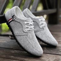 COD SDFGERTERTEEE Summer New Mens Shoes Fashion Breathable Linen Canvas Board Shoes Mens Simple and Versatile Casual Sports Shoes