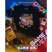 มีสินค้า [ NEW ] "Game ON!"️ Black premium cotton100 comp t-shirt collection เสื้อยืดสีดำลายเกมส์ในความทรงจำ