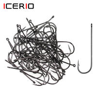 ICERIO 100PCS 16 # - 3/0 Long Shank Fine Wire Aberdeen Hook Saltwater Freshwater Fishing Hooks Sabiki Rig Streamer Fly Bait Hook-anyengcaear